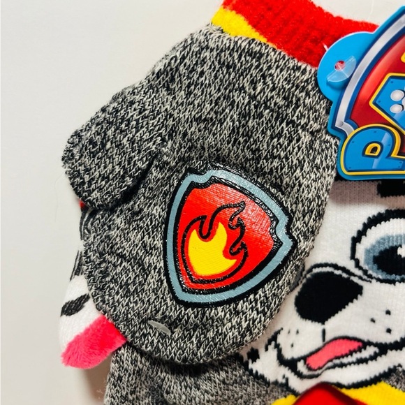 Berkshire Paw Patrol Marshall Ear Flap Hat & Mittens Set One Size Fits Most - Picture 3 of 11